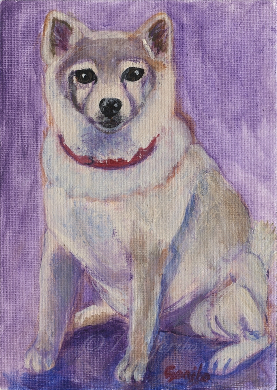 Shiba Inu acrylic original by artist DJ Geribo