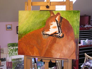 Tiger Painting in Progress 1