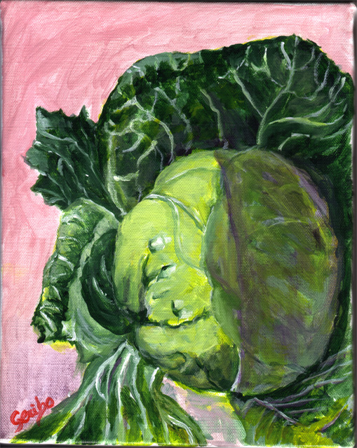 Crisp Cabbage acrylic by artist DJ Geribo